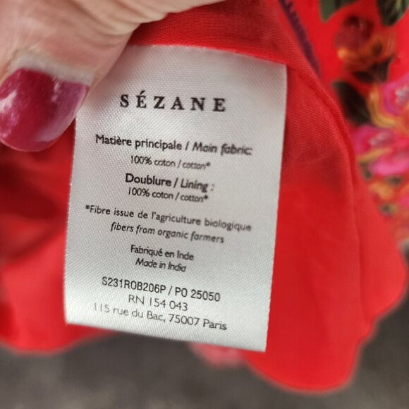 NWT Sezane X Farm Rio Gabriela Halter Neck Dress Macaw Flowers Size 8 - Picture 17 of 17